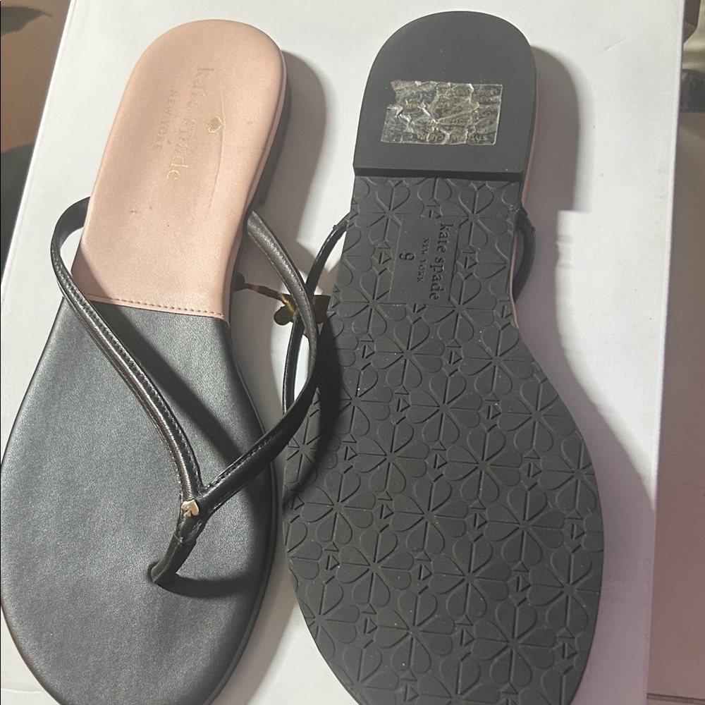 Kate Spade Black and Tan Women's Sandals